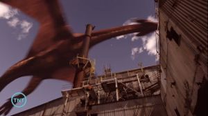 This is a capture of a dragon in the last episode; the loom of fate in the series Librarians. 